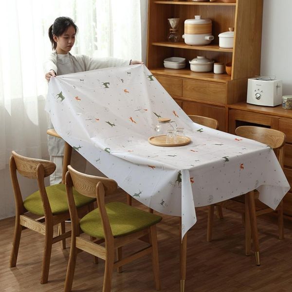 

table cloth simple waterproof tablecloth home oil-proof kitchen dining cover parties tabledecoration