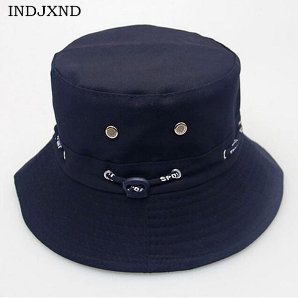 

cloches indjxnd 2021 bucket camo hat cotton solid fisherman bush panama cap gorra women beach chapeu pescador rope sunscreen