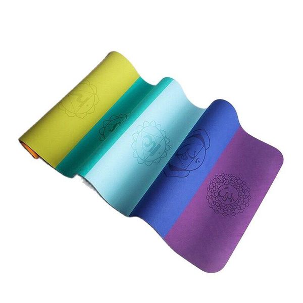 

yoga mats amazing 61cm width 6mm thickness rainbow non-slip seven chakra tpe mat