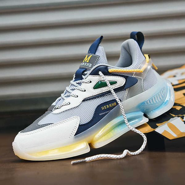 

alpha running sho summer breathable single mh casual popcorn tide light soft sole white men's sports