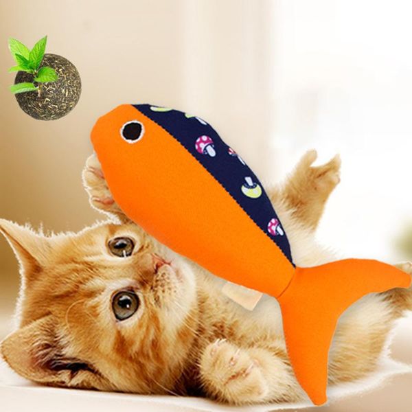 

cat toys 1pc funny simulation fish toy pet cute interactive for kitten playing catnip tool