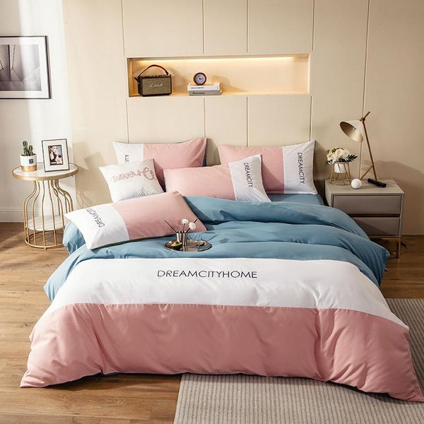 

bedding sets michiko 2021 simple light luxury set skin friendly matted four piece