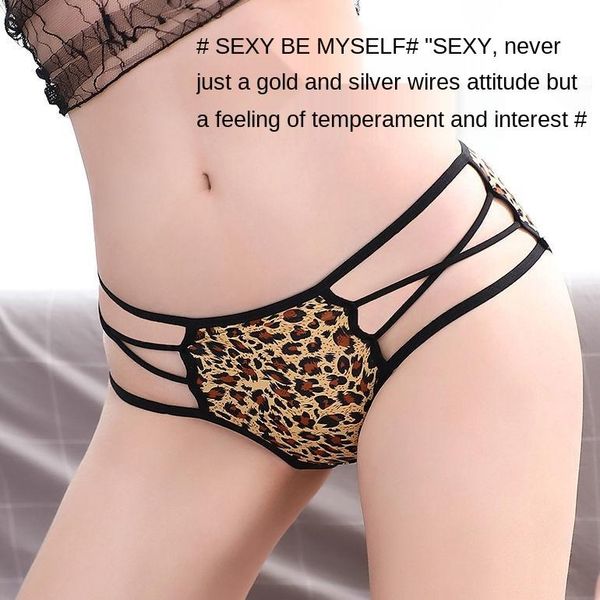 

women's panties miiow leopard print underwear feminine charm ice silk low waist temptation breathable cotton crotch briefs women, Black;pink