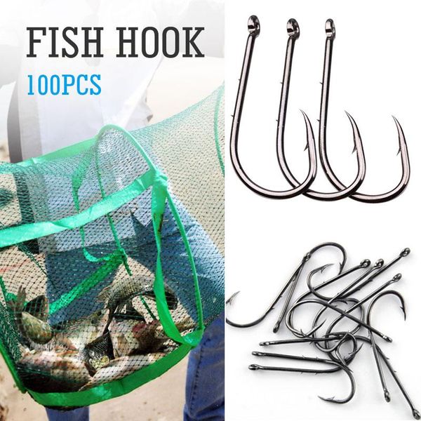 

fishing hooks portable decoy lure crank hook high carbon steel black practical