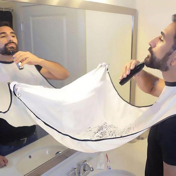 

1pc male beard storage shelves men haircut storage waterproof floral cloth aprons household cleaning tools bathroom accessories