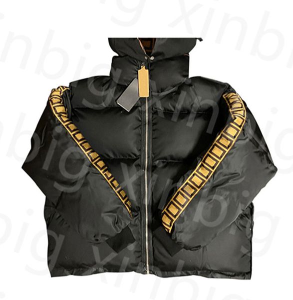 

designer men down jacket winter coats womens wear cotton jackets both sides winters fashion hooded coat, Black