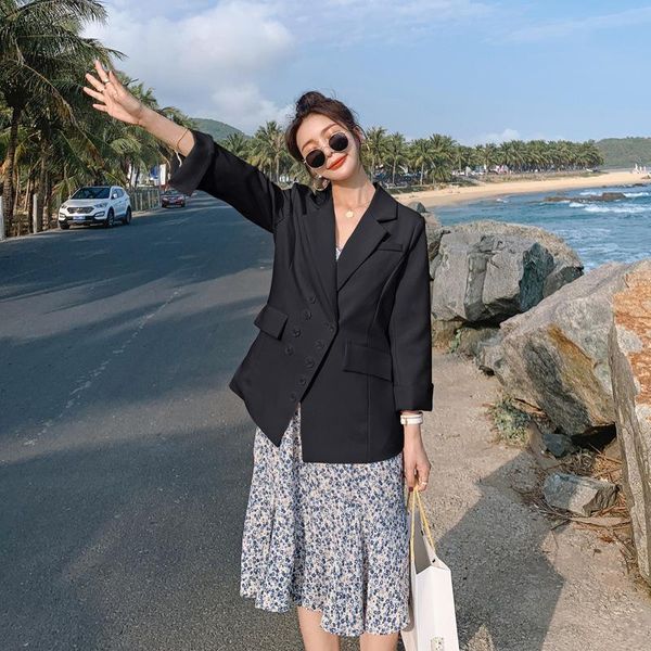 

women's suits & blazers black coat jacket, White;black