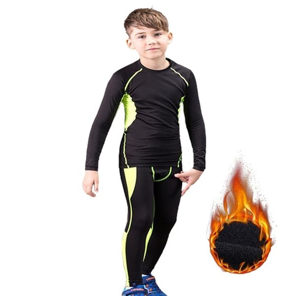 

winter thermal underwear set children warm thermo underwear homme masculino long johns boys girls lucky johns fitness quick dry 201106, Black;white