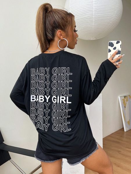 

letter graphic drop shoulder tee j8sn#, White