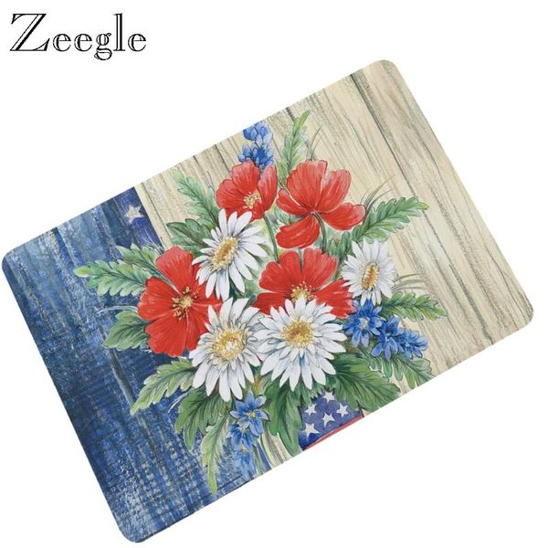 

cushion/decorative pillow zeegle rubber floor mat home door anti slip waterproof shower flower printed living room hallway carpet foot