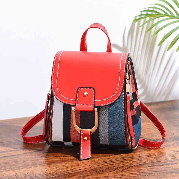 

hbp non-brand ms. bao's double shoulder korean versatile back bag soft skin leisure fashion travel large capacity schoolbag book 1 spor