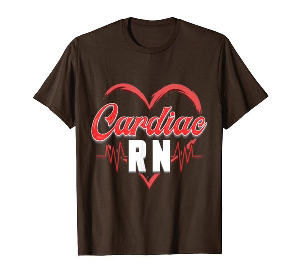 

nursing cardiac rn registered nurse t-shirt, White;black