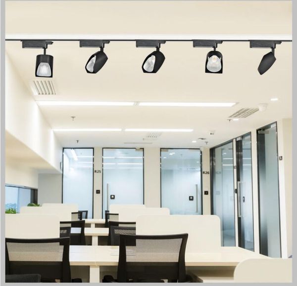 

2wires 3wire 4wire led track lights 30w/40w cob track lamps for shop rail aluminum spotlights for clothing store lighting