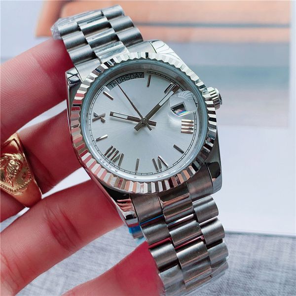 

1-1mens designer watches business fashion high-quality stainless steel dial automatic mechanical movement sports cocktail gold luxe watch, Slivery;brown