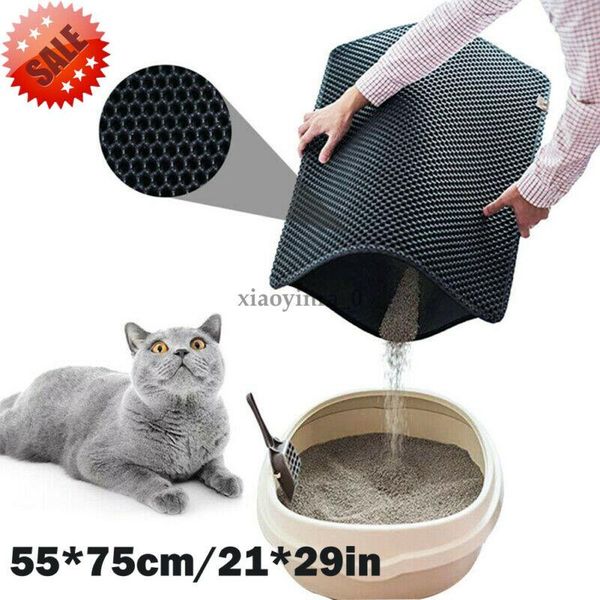 

cat beds & furniture pet cats litter mat bed house double-layer honeycomb eva with leather waterproof bottom portable supplies