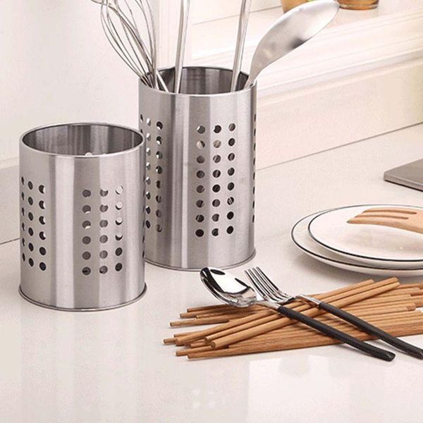

hooks & rails stainless steel kitchen cooking utensils holder crock drainer flatware caddy cutlery organizer tableware storage serving