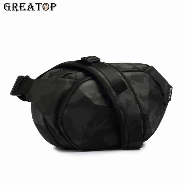 

men anti-theft waterproof crossbody fashion oxford sling short trip chest bags