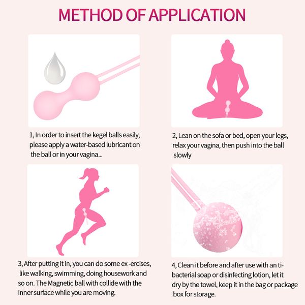 

kegel vaginal ball silicone smart ben wa ball magnetic vaginal geisha ball vaginal tighten exercise machine toy for women