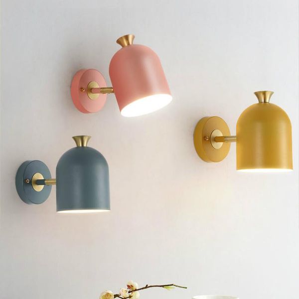 

wall lamp nordic modern creative lighting staircase bedroom el bedside aisle corridor macaron children's room decor lights