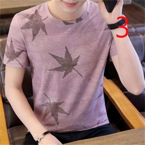 

New 2021 Men's T-shirt Loose Summer Clothes Full of Print Hip-hop Personality Trend Short-sleeved QJJ6, White;black