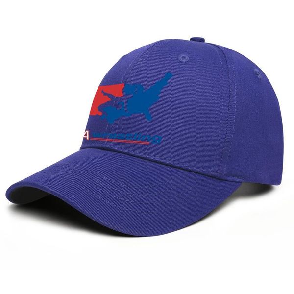 

fashion usa wrestling baseball cap designer classic trucke hats rick flair woo funny meme old print logo marble gay pride, Blue;gray