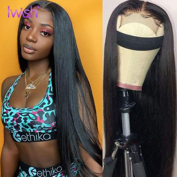 

lace wigs 4Ã4 straight closure human hair brazilian 100% natural for women 150 density, Black;brown
