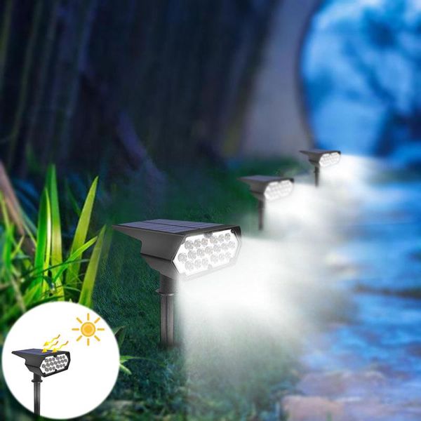 

lawn lamps solar light 19 led outdoor garden wall ip65 waterproof landscape spiked for party lighting decoration