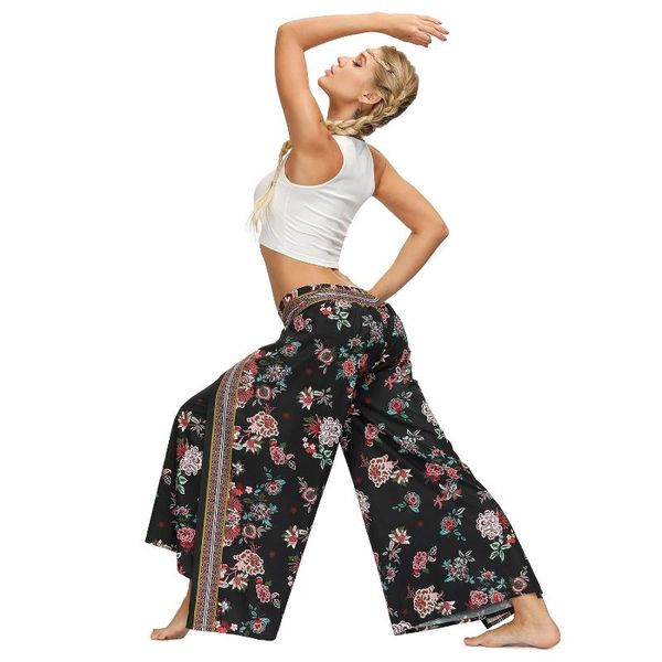 

summer woman pants european style joggers plus size trouser woman wide-leg casual sweatpants, Black;white