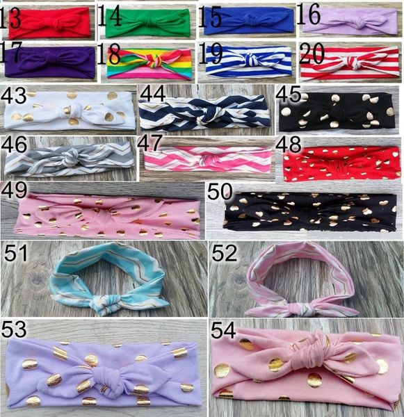 

ins cotton girls baby turban twist headband head wrap twisted knot soft stripe hairband headbands golden wave dot chevron headwrap, Slivery;white