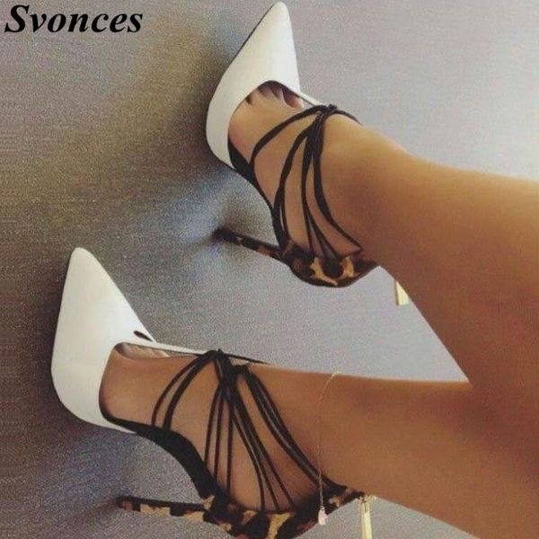 

white-leopard high heels party dance shoes lady european roma fashion t-strap high heel pumps women shoes pointed toe, Black