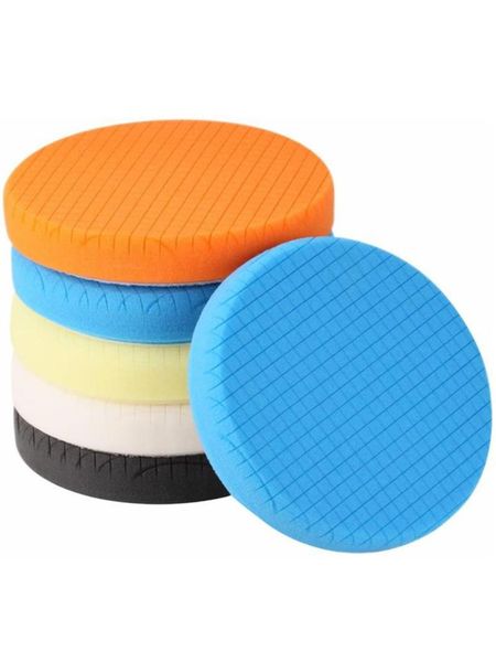 

car sponge 5pcs buffing polishing pads 6 inch backing plate compound detailing foam tool