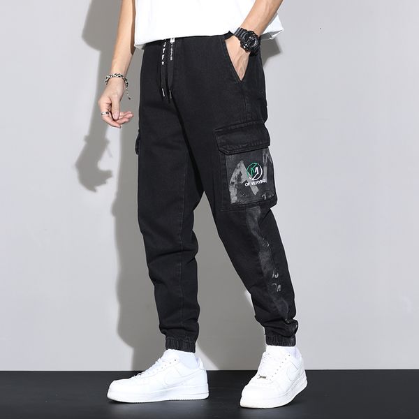 

2021 new plus size 8xl7xl 6xl xxxxxl multi-pocket elastic waist design pant hip hop casual trousers joggers male army 9ftn, White;black