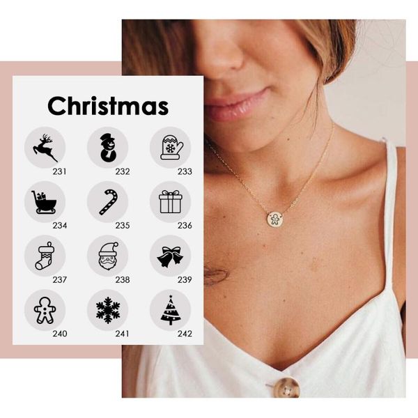 

pendant necklaces jujie engrave christmas stainless steel pendent necklace for women jewelry design presents anniversary gift, Silver