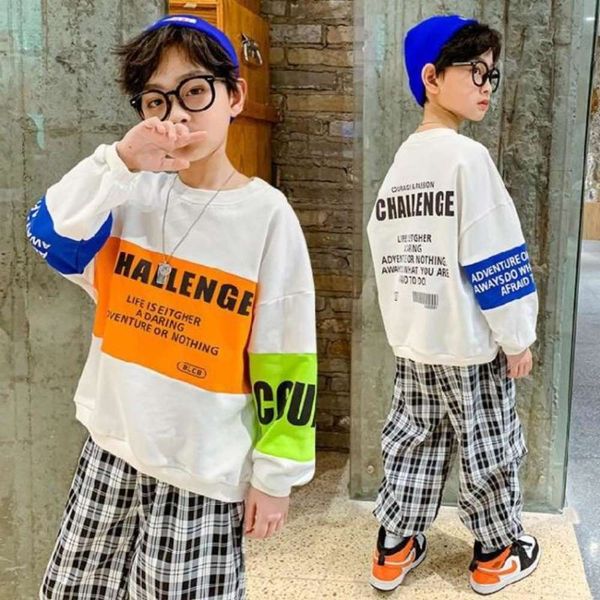 

versatile hip children's hop boys' spring suit new jacket cool fashion sports baby handsome thin, White