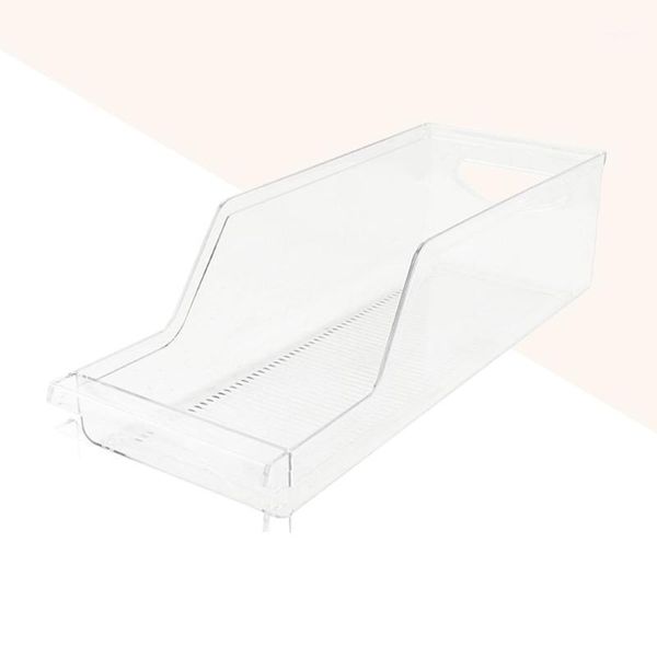 

storage bottles & jars refrigerator holder containers beverage racks box can dispenser for pantry kitchen (clear)