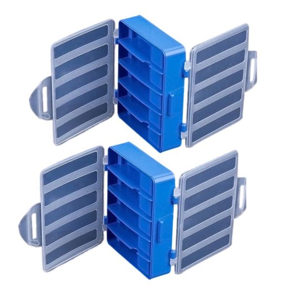 

2pcs fishing tackle boxes double sided visible explosion hook boxes fishing accessories case transparent lid storage box