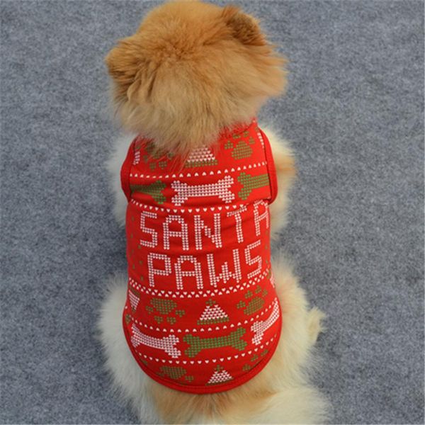 

dog apparel clothes christmas vest cute cartoon bone cat for small costume dress xmas kitty