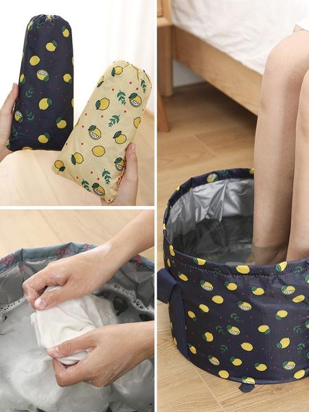 

bathing tubs & seats foldable basin travel camping washbasin bucket fishing folding foot bath sink washing basket spa bathroom