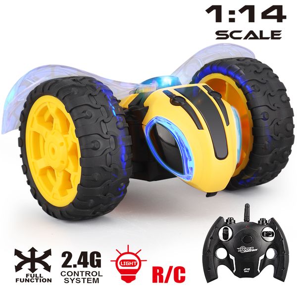 

114 Bumble bee Remote Control RC Car 2.4G 4WD Deformation stunt jumping car 360 Rotation Vehicle For Children Kids Boys Gift