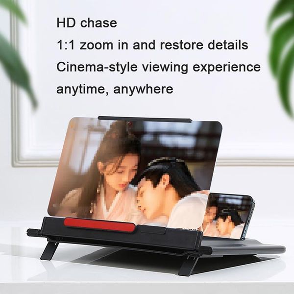

cell phone mounts & holders universal 12 inch folding enlarged screen magnifier hd video pull-out stand bracket holder suitable fo