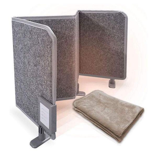 

carpets electric foot warmer winter heater office under-desk heating pad 4 fold foldable upgrade adjustable thermostat footwarmer