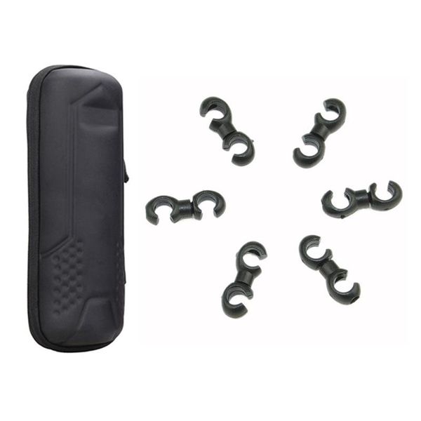 

tools 12 pcs mountain bike cable clamp s-type hook & 1 repair tool bag waterproof portable