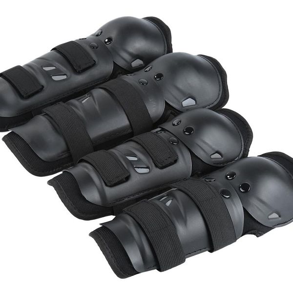

4pcs cycling skating protective gear pads knee elbow pads wrist guards outdoor sport safety protector for adults, Black;gray
