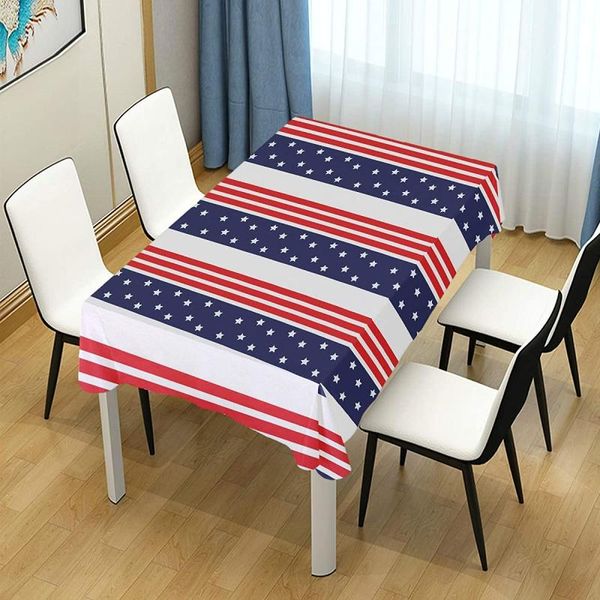 

table cloth tablecloth for dining room rectangle red white blue wrinkle dust-proof cover kitchen