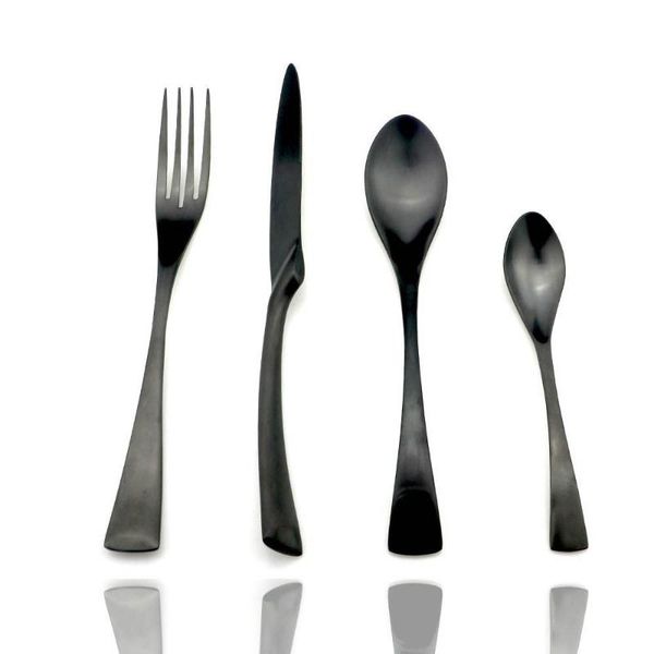 

flatware sets 24 pieces stylish tableware set cutlery 304 stainless steel utensils kitchen dinnerware knife forks spoons dinner