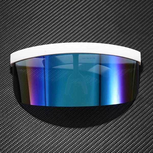 

oversized mask shape shield style protective sunglasses sport future fashion brand design sun glasses oculos de sol, White;black