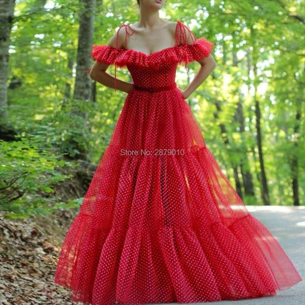 

party dresses haute couture a-line red spaghetti strap evening dress boat neck tulle sash formal prom women full-length dubai, White;black