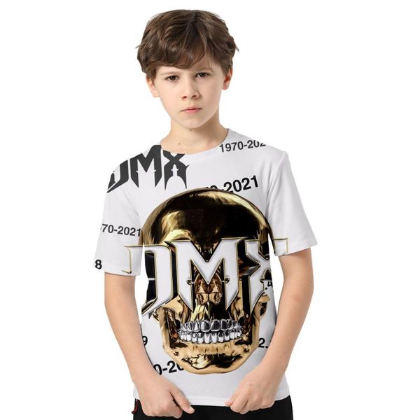 

men's t-shirts dmx 3d t-shirt o-neck tshirt boys girls short sleeve harajuku streetwear child summer 2021, White;black