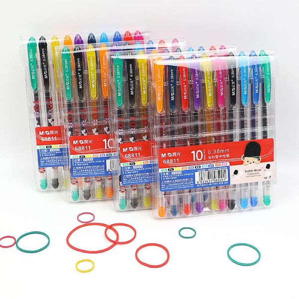 

gel pens 10pcs/set superior quality color pen set glitter sketch drawing colors school stationery marker for kids gifts 68811