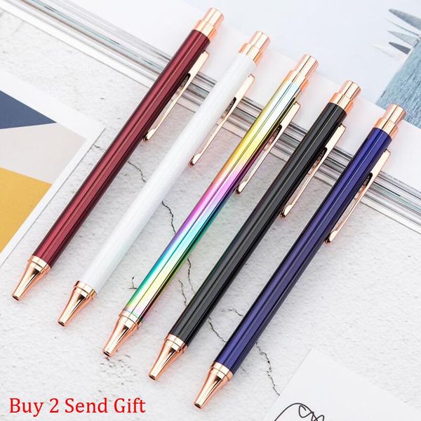 

ballpoint pens fashion design press full metal pen office executive business men signature writing buy 2 send gift, Blue;orange
